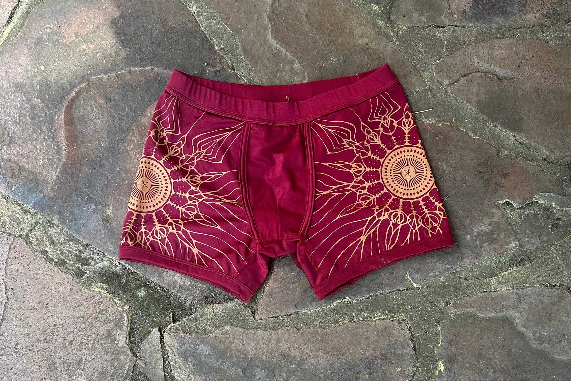 Red swimsuit material