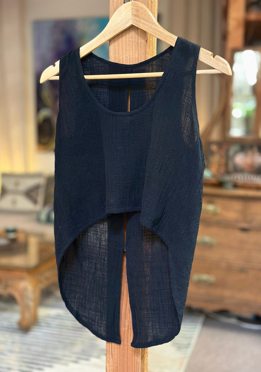 High Low Gauze Top 